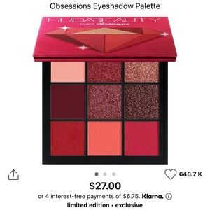 Huda Beauty Ruby Obsessions Mini Palette BNWT
